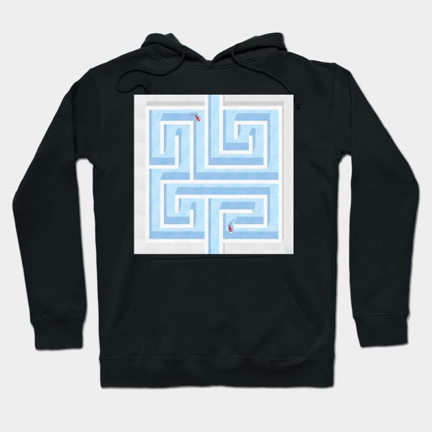 Koi pond maze Hoodie by AtelierNab